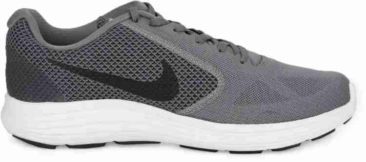 NIKE Revolution 3 Running Shoes For Men Buy COOL GREY BLACK WHITE Color NIKE Revolution 3 Running Shoes For Men Online at Best Price Shop Online for Footwears in India Flipkart