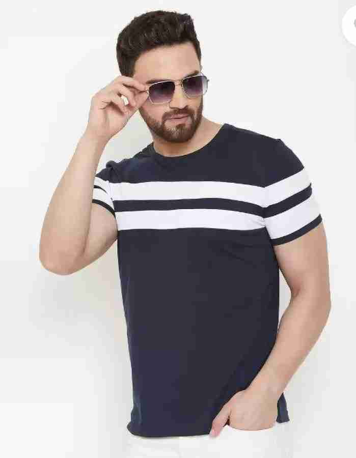 STAR DESIGN Striped Solid Men Round Neck Navy Blue T Shirt Buy STAR DESIGN Striped Solid Men Round Neck Navy Blue T Shirt Online at Best Prices in India Flipkart