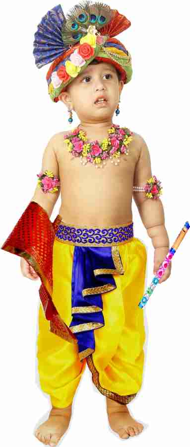 SHRI VALLABH Little Baby Krishna Dress for Kids Boys Girls Janmashtami Set of 12 items Kids Costume Wear Price in India Buy SHRI VALLABH Little Baby Krishna Dress for Kids Boys