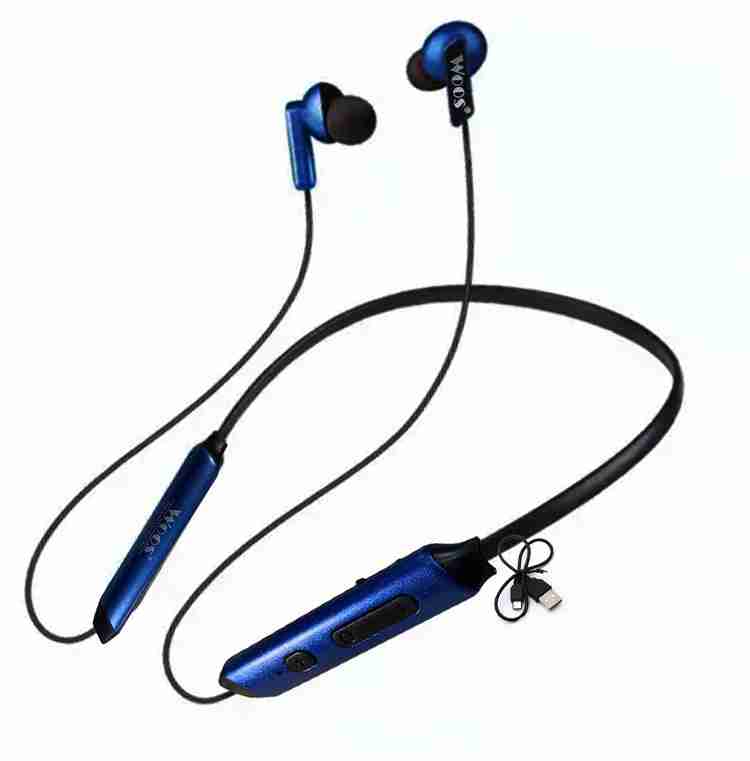 WOOS TOP BRAND Premium Thunder Deep Bass Wireless Earphone Neckband Headphone Bluetooth Price in India Buy WOOS TOP BRAND Premium Thunder Deep Bass Wireless Earphone Neckband Headphone Bluetooth Onlin...