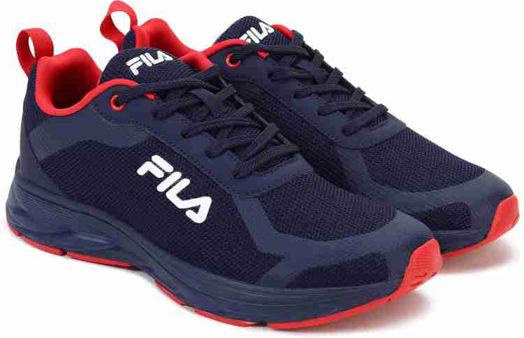 Fila red and clearance blue shoes