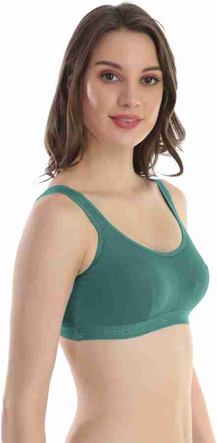Buy POOJA RAGENEE Pack Of 3 Non Padded Non Wired Sports Workout Bra - Bra  for Women 23543262