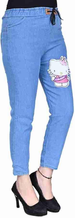 GLAMHOOD Jogger Fit Girls Light Blue Jeans - Buy GLAMHOOD Jogger