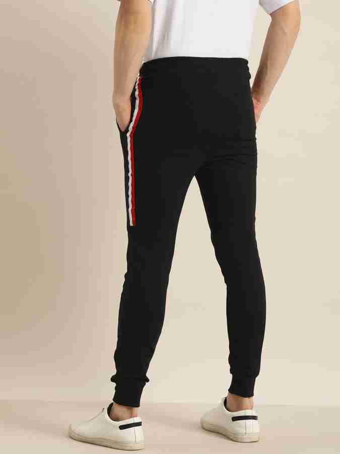 ZARA Black Straight Fit Pants with White Stripe