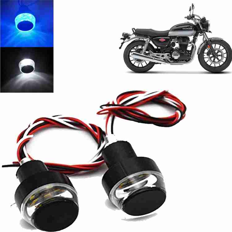Rhtdm blue white handlebar led light 2 pcs For Hness CB350 Bike