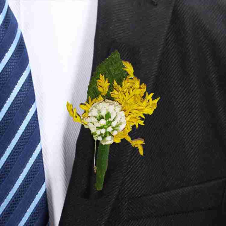 Mens flower brooch deals