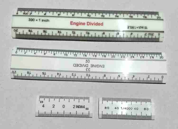 Survey shop scale ruler