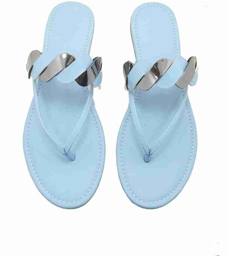 Pale blue best sale flat sandals