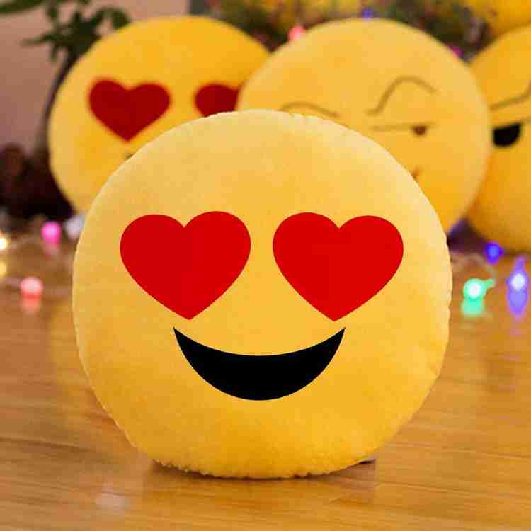 Liquortees Emoji love Heart Eyes Pillow Soft toy for girls 28 cm Emoji love Heart Eyes Pillow Soft toy for girls Buy Face Pillow Soft toy toys in India