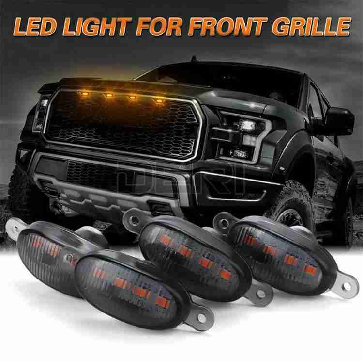 Cloudsale 4pcs Smoked LED Lens Front Grille Running Light