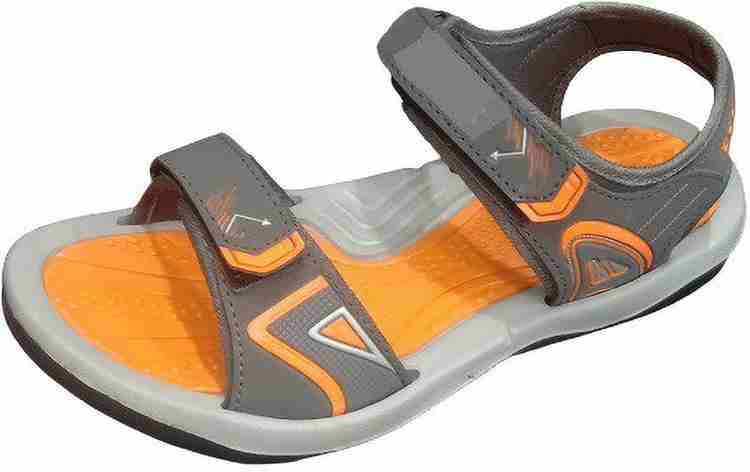 FREEKIX Men Orange Grey Sandals Buy FREEKIX Men Orange Grey