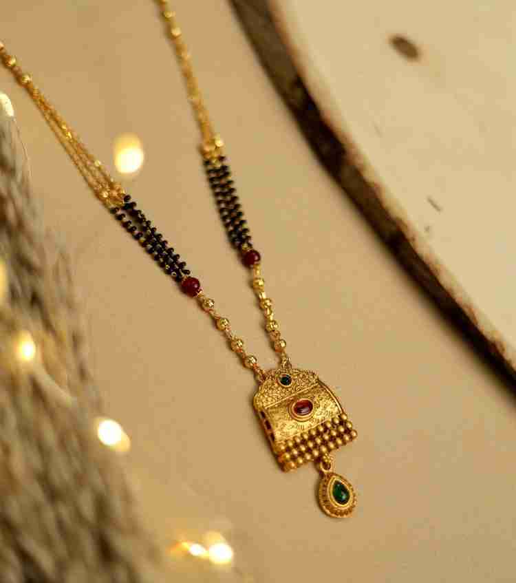 Sahhi Brothers WOMAN NEW DESIGN FANCY MANGALSUTRA WITH GOLD PLATED CHAIN PENDAL Alloy Mangalsutra Price in India Buy Sahhi Brothers WOMAN NEW DESIGN FANCY MANGALSUTRA WITH GOLD PLATED CHAIN PENDAL All...