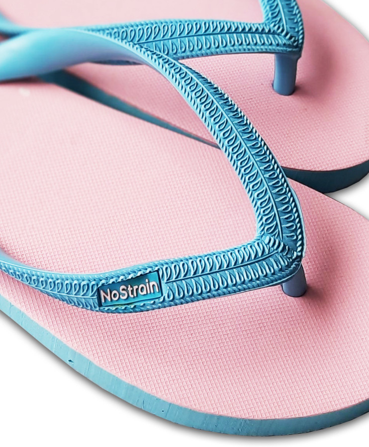 NoStrain Men Men's Anti Skid Twin Color Natural Rubber Flip-Flops ( Pink \u0026  Sky Blue) Slippers - Buy NoStrain Men Men's Anti Skid Twin Color Natural  Rubber Flip-Flops ( Pink \u0026 Sky