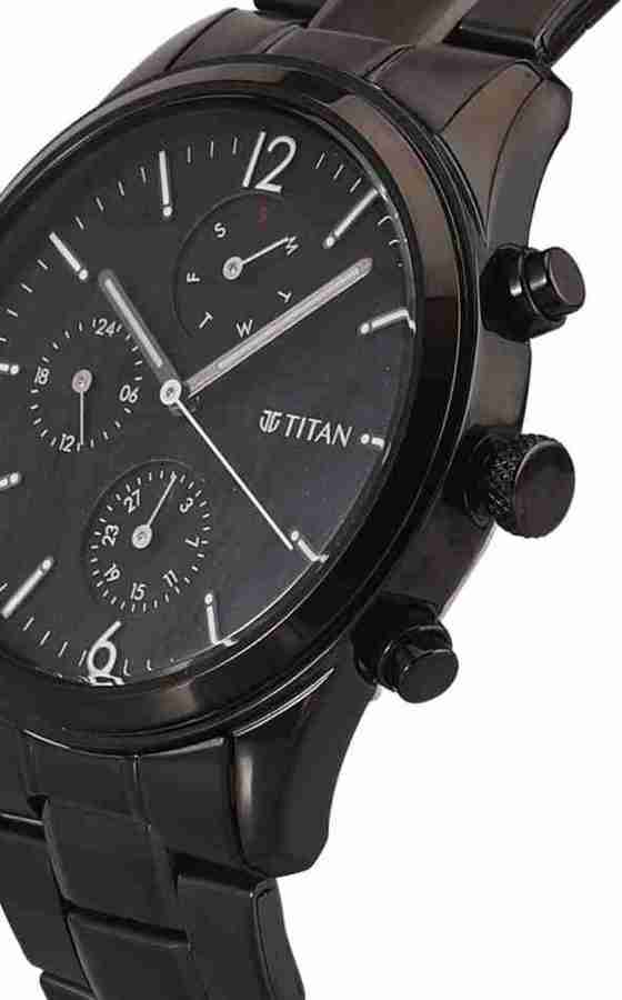 Titan watch discount black colour
