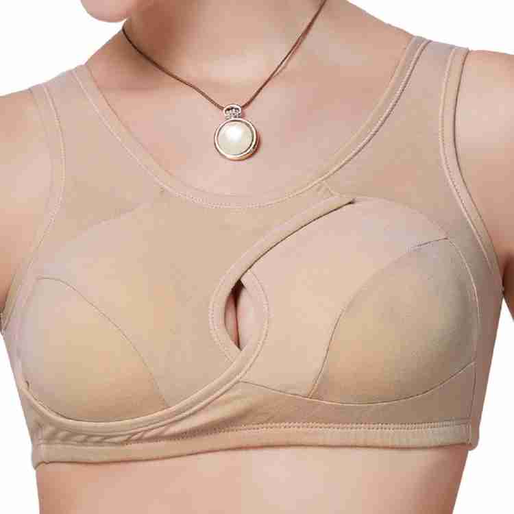 Lucifer Women Anti-Sagging Cotton Removable Padded Sports Bra with
