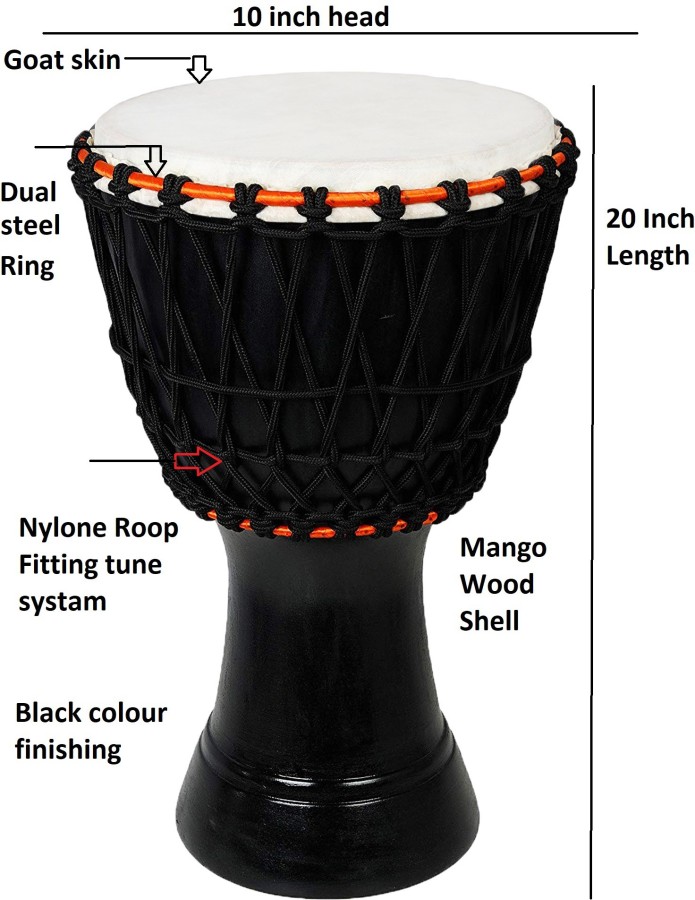 GT tootjad Musical Djembe BlackGT tootjad Musical Djembe Black  