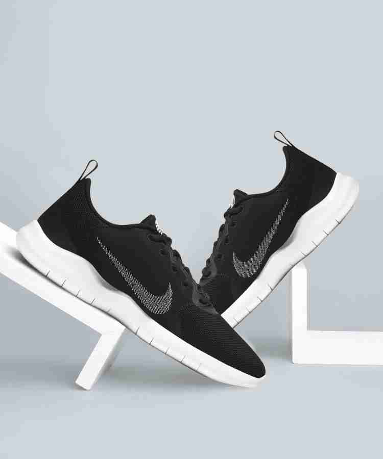 Nike flex best sale black shoes