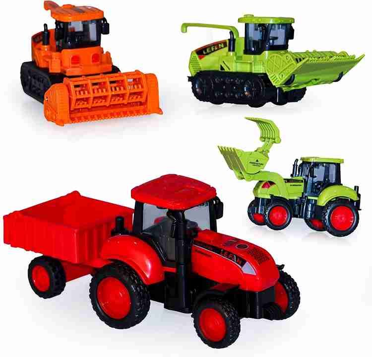 Skstore 4 in 1 Realistic Farm Truck Miniature Toy Car Set