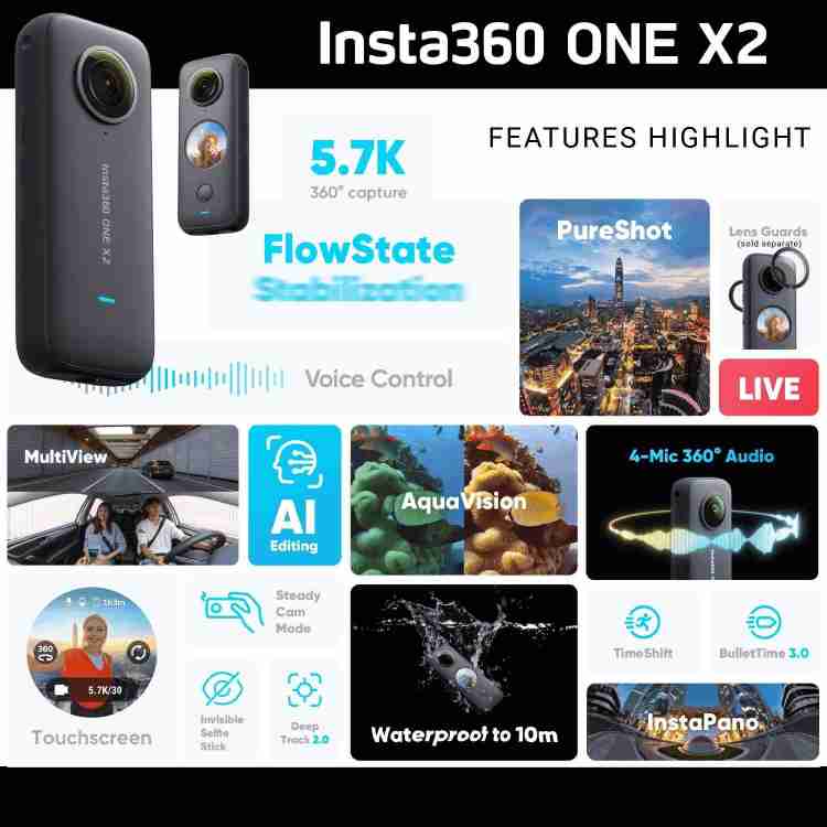 Insta360 One X2 Sports and Action Camera Price in India - Buy Insta360 One  X2 Sports and Action Camera online at