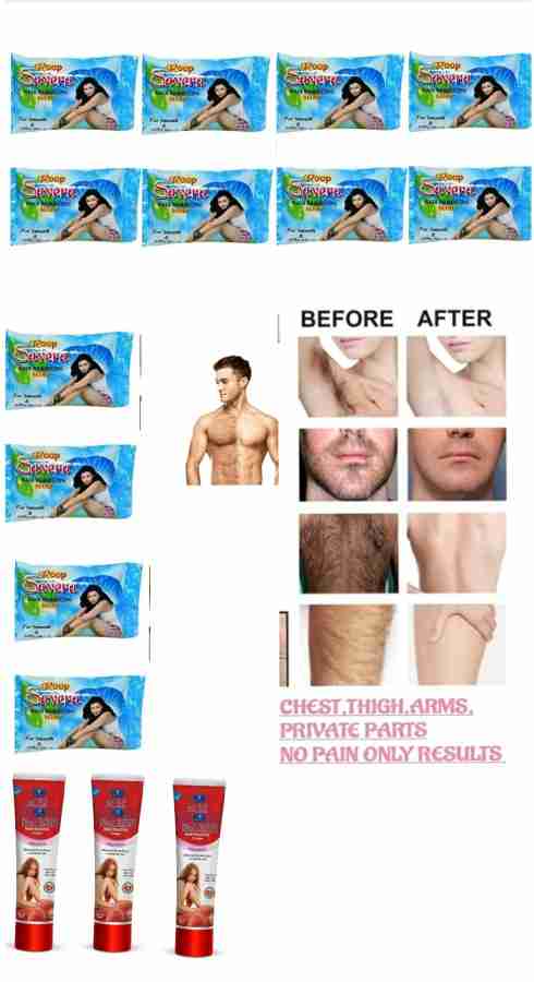 ROOP SAVERA MENS NO 1 FULL BODY HAIR REMOVAL SOAP 12 WITH 3 HAIR