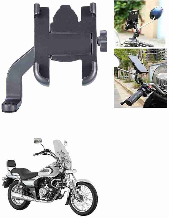 Qiisx Mirror Fitting Metal Mobile Holder For Bajaj Avenger 220