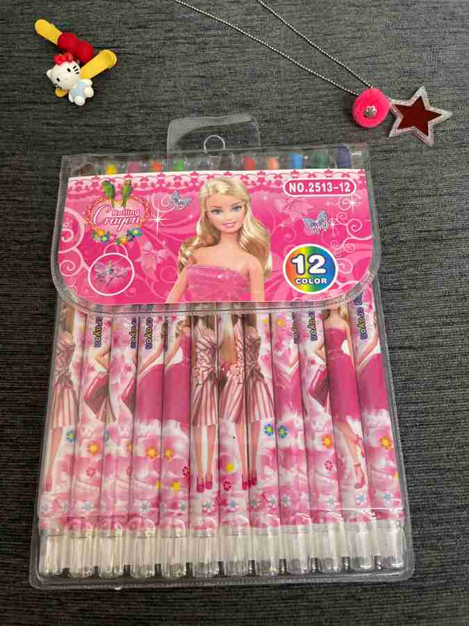 Flipkart Look Ma Barbie Rolling Crayon Colour Pen twist and