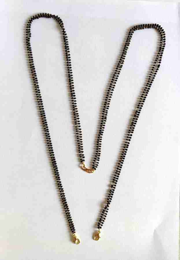 Full black top beads mangalsutra