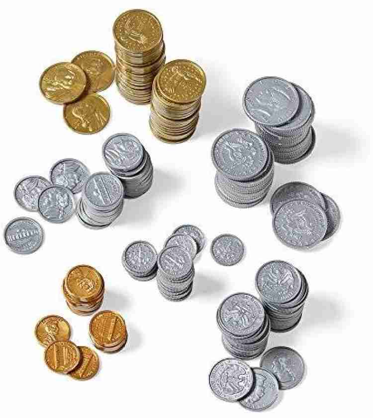 hand2mind Fake Money Coin Kit Detailed Fake Coins Prop Money