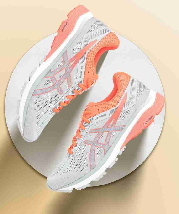 Asics GT 1000 7 MID GREY FLASH CORAL Running Shoes For Women Buy Asics GT 1000 7 MID GREY FLASH CORAL Running Shoes For Women Online at Best Price