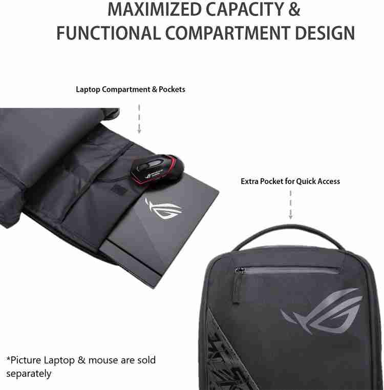 ASUS ROG Ranger BP1500 15.6 inch Gaming Laptop Backpack 16 L Backpack Black Price in India Flipkart