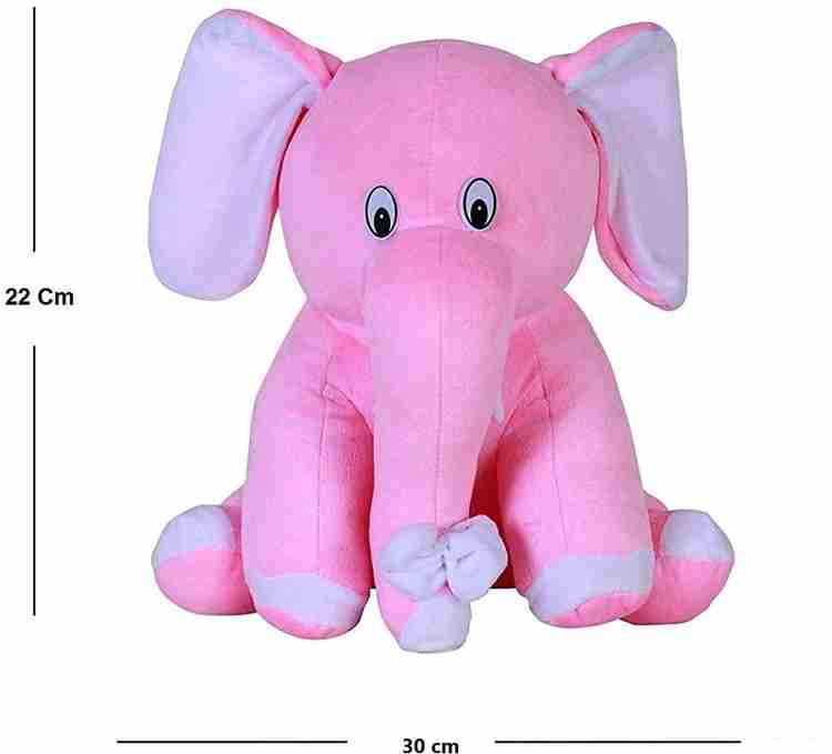 FRNDZMART Fluffy Puffy Cute Pink Elephant Soft Toy for Kids 30