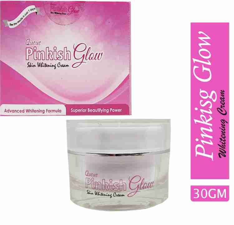 Queue Pinkish Glow glutathione permanent skin whitening cream