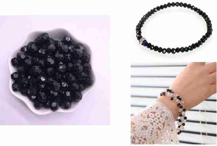 Black crystal beads deals bracelet