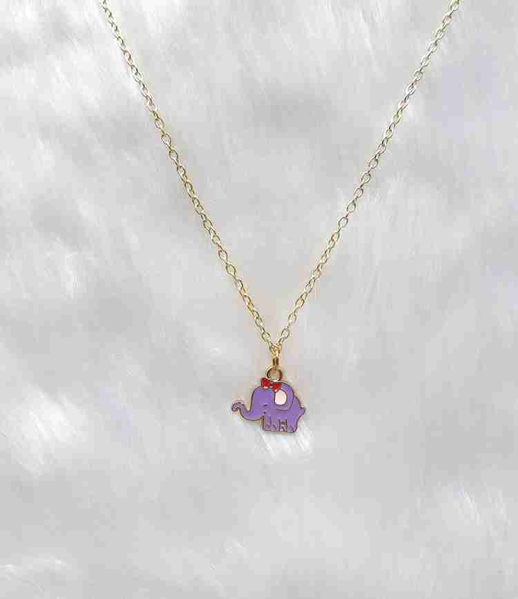 Purple elephant necklace store