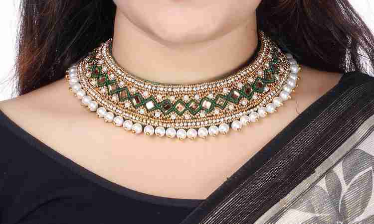 Choker necklace store for saree online