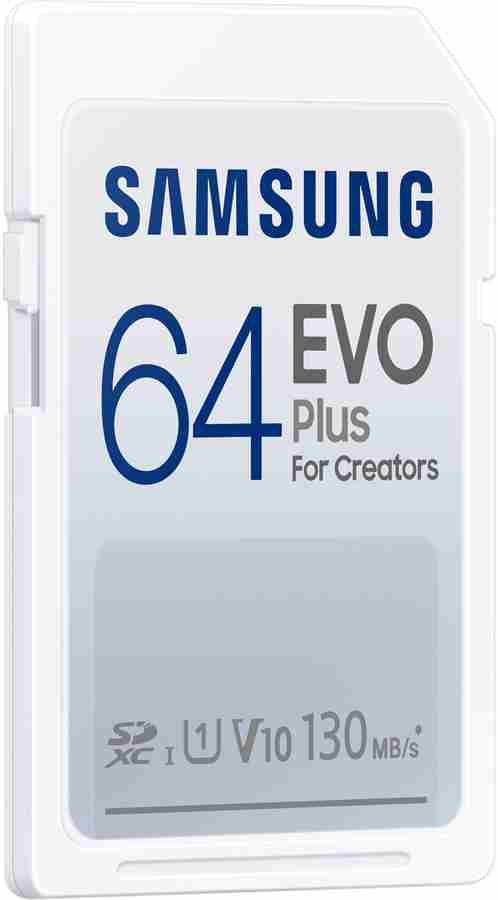 SAMSUNG EVO Plus 64 GB SDHC Class 10 130 MB s Memory Card