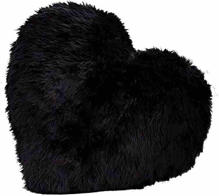 Black discount heart pillow