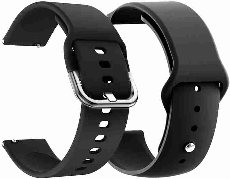 AOnes Pack of 2 Silicone Watch Strap for Mobvoi Ticwatch C2 Onyx