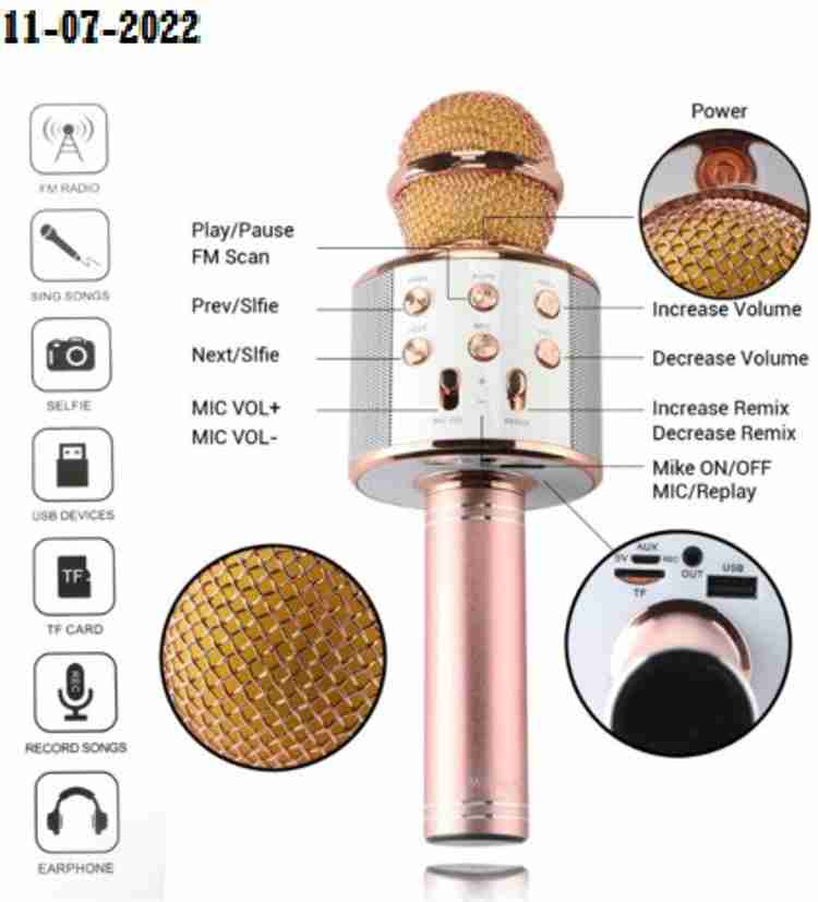 Jocoto W8 pro Bluetooth Microphone MicColor may vary pack of 1