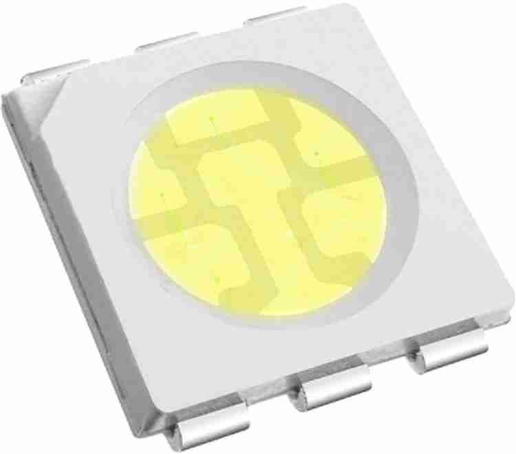 Wizzo (50 Pieces) SMD LED Chip 5050 White 2 Watt 3 Volt 15Lm 60 mA Super  Bright 8000K Light Electronic Hobby Kit Price in India - Buy Wizzo (50  Pieces) SMD LED