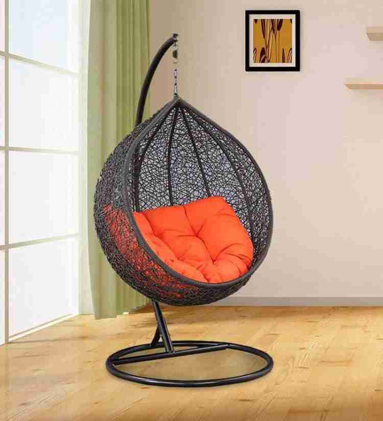 Swing chair with stand flipkart sale