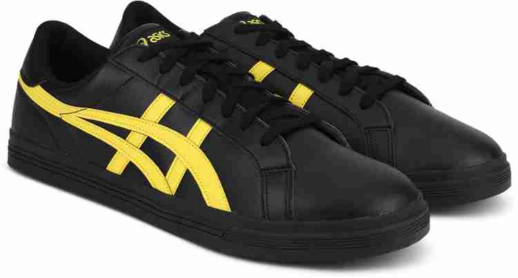 Asics black and yellow shoes store