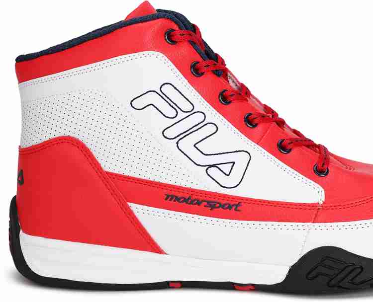 Fila shoes red clearance and black