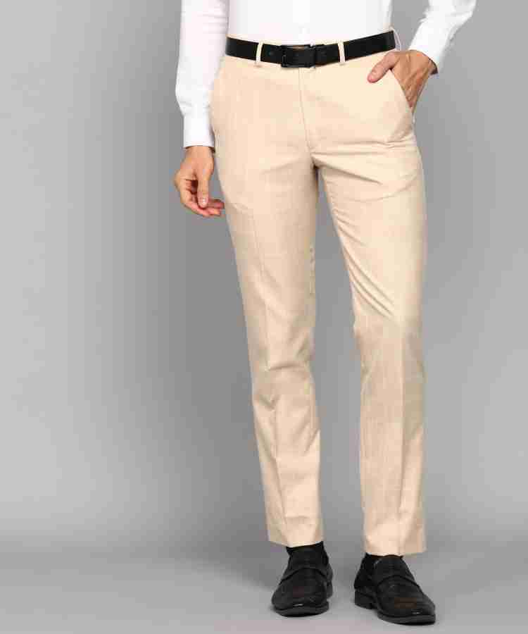 VAN HEUSEN Slim Fit Men Beige Trousers - Buy VAN HEUSEN Slim Fit Men Beige  Trousers Online at Best Prices in India