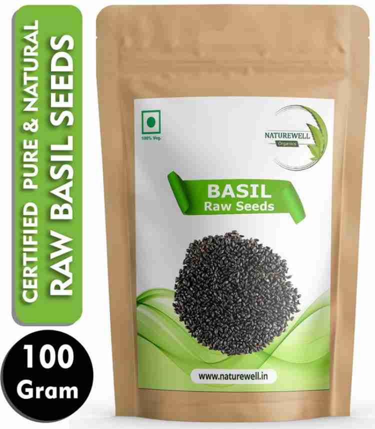 Naturewell Organics Basil Seeds Tukmariya Sabja Bapji Seed Helps