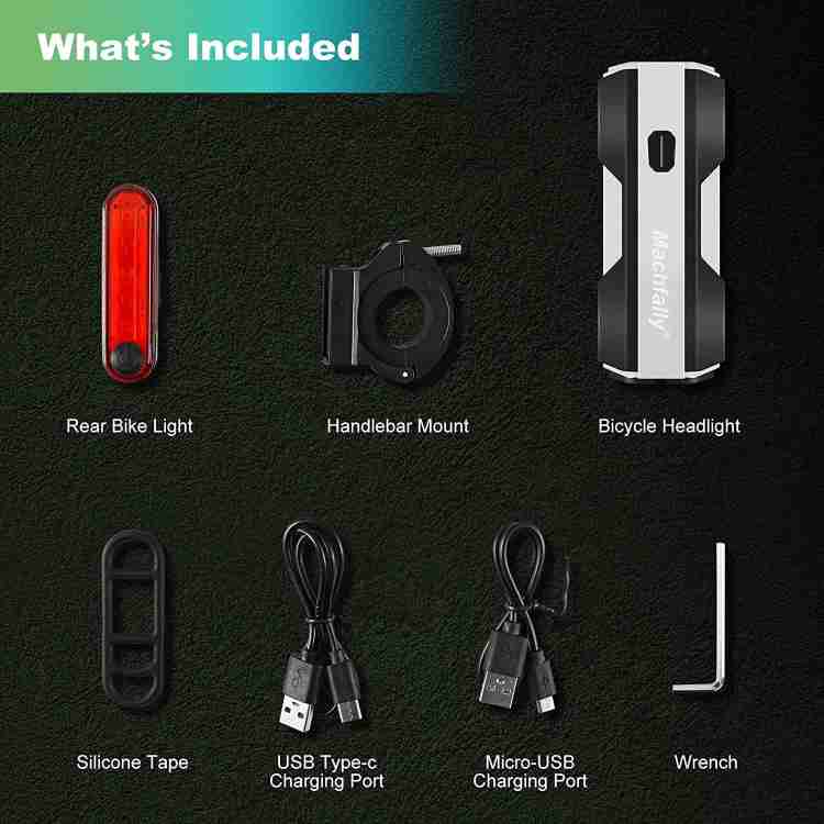 Linist Bicycle Light Cycle Lights Set 700 Lumen and Long Battery Life LED Front Rear Light Combo