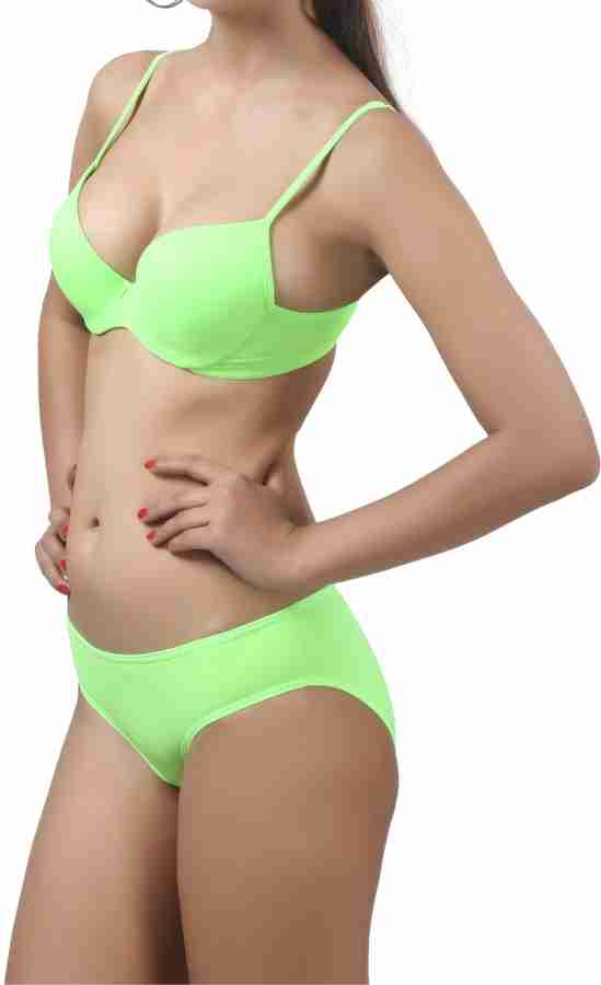 Neon green bra and panty set 2025