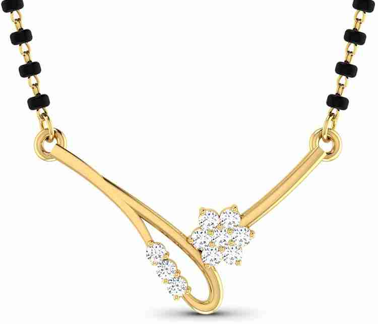 CaratLane Madhurya Modern 18kt Diamond Yellow Gold Mangalsutra Tanmaniya Price in India Buy CaratLane Madhurya Modern 18kt Diamond Yellow Gold Mangalsutra Tanmaniya online at Flipkart