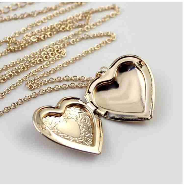 Open heart sales photo locket pendant