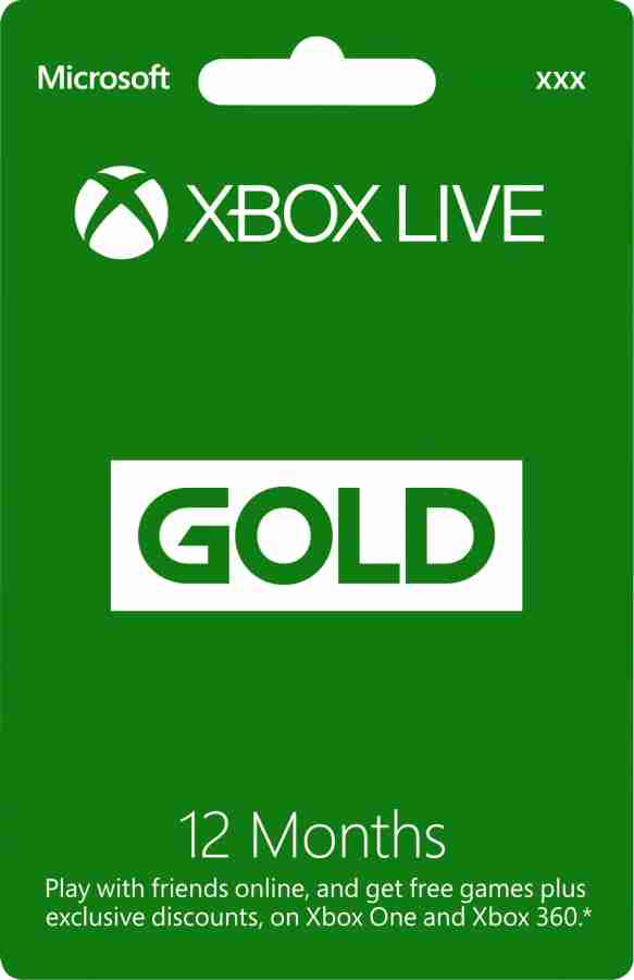 Xbox Live 12 Month Gold Membership Card Price in India Buy